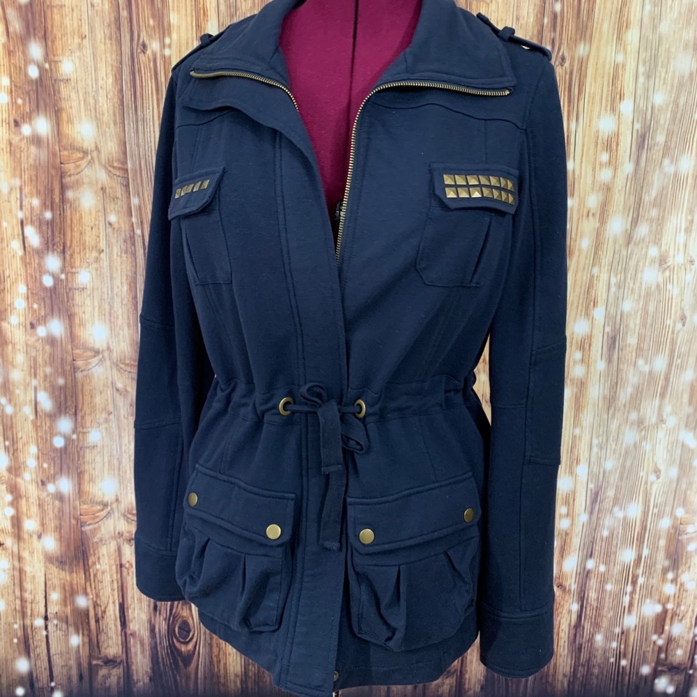 Forever 21 Military Jacket Large Navy Like New.